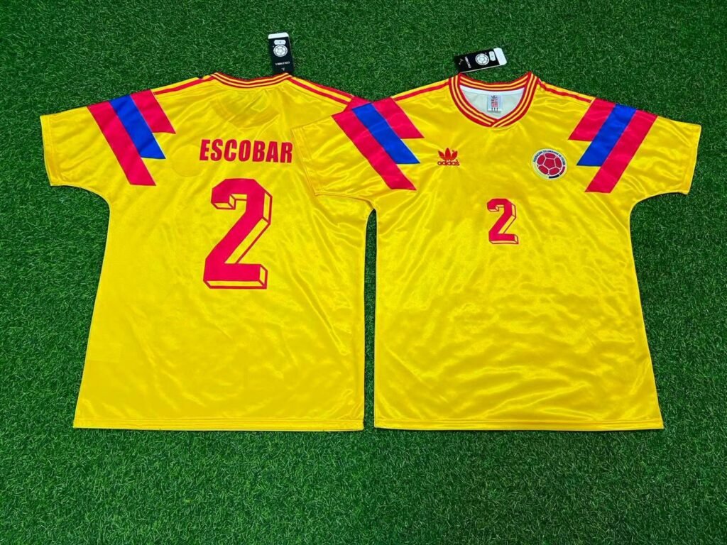 Camiseta Retro Selección Colombia 1994 - Andrés Escobar #2(Edición Especial)