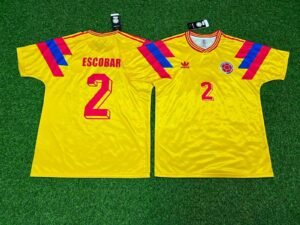 2026/05/1190741.jpg Camiseta Retro Selección Colombia 1994 - Andrés Escobar #2(Edición Especial)